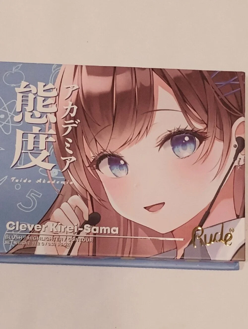 RUDE Blue & Pink Anime Blush & Highlighter Palette